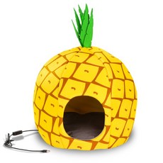 반려동물 겨울집 USB 발열 온도조절 숨숨집 고양이집 강아지집, 파인애플 하우스, 1개