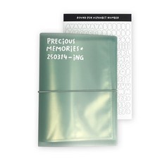 커스텀 포토인생 네컷 사진 앨범 포토북 + 스티커, 20매, 4x6 그린