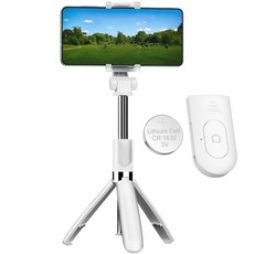 로랜텍 알티 경량 삼각대 리모컨 블루투스 휴대폰 셀카봉, RT32(화이트), 화이트, 1개