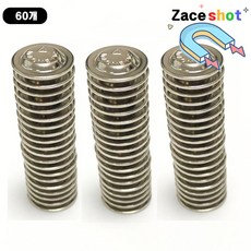 자석뱃지 핀버튼 브로치 굿즈 [제이스샷], 실버 17mm, 60개