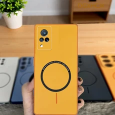 Vivo V21 전화 케이스 vivo 5G 4G 커버 컬러 마그네틱 백, 02 생체 V21, 01 XCK orange