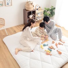 테이진 식 이불 매트리스 폴리에스터 접이식 및 휴대용 바닥 라운지 침대 롤업 수면 패드 시키부톤 퀸 표준 레귤러, Queen (U.S. Standard)