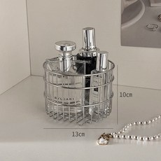 化妝品收納盒辦公桌小雜物收納筐浴室洗漱臺置物架不鏽鋼收納籃, 如圖