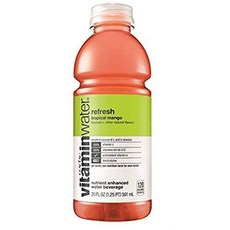 Glaceau 비타민 water 리프레시 트로피컬 망고 2 Glaceau Vitamin Water Refresh Tropical Mango 20 Ounce (12 Bottles, 591ml, 1개