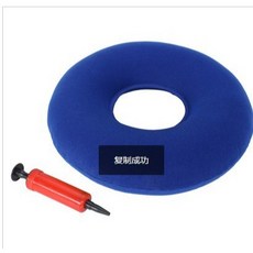 充氣減壓坐墊 16孔米色 方形款, 1個, 圓款深藍