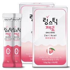 링스틱 제로 칼로리 아이스피치, 120g, 2개