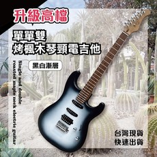 單單雙 烤楓木琴頸電吉他 黑白漸層, 電吉他單把