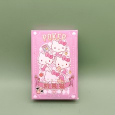 옐상 산리오 트럼프 포토카드 8종, 1팩, 키티연핑크