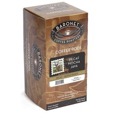 Baronet Coffee 포드 [DECAF 모카 자바-54 포드] Senseo와 같은 맛의 싱글 컵 사용 18개 1인용 10g 3박스] 레귤러 스트렝스 메드 로스트 [디카, Decaf Mocha Java, 1개