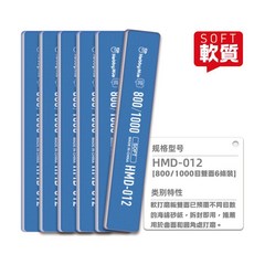 喵匠 耐用型打磨棒 雙面研磨棒 打磨塊 拋光研磨 軟質尖角頭 模型專用 乾濕兩用 軍武鋼彈, 1個, HMD-012 軟質800-1000目
