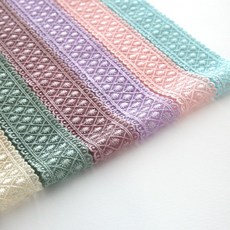 와플 레이스 리본 부자재 소품 수예 포장 재료, 10개, 하늘