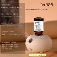 미니 차량용 충전식 아로마 디퓨저 저소음 무수 초음파 가정용 침실용 휴대용, 1개, Pro 감응형+향초 오일 10ml
