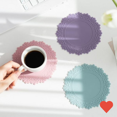 주방용품 국내산 컵받침 실리콘 카페 제작, 프리스 라벤더퍼플