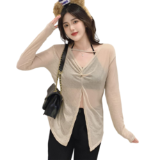 【OniWear】寬鬆輕薄正反兩穿防曬罩衫 防曬衣 穿搭必備