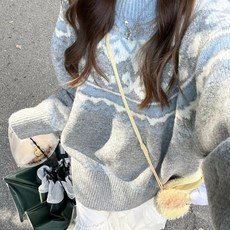 오브유 팡쿠 감성 간절기 스웨터 겨울 니트