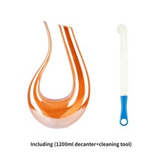 크리스탈 고급 1500ml 나선형 6 모양 와인 디캔터 선물 상자 하프 스완 크리에이티브 분리기 글라스 세트, Gold Set3, 1개