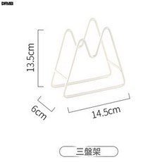 DFMEI 奶油風吐骨碟骨頭盤家用食品級陶瓷蛋糕盤小吃碟子餐桌垃圾渣盤, 1個, 3位架