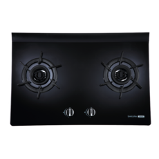 SAKURA櫻花雙口玻璃檯面瓦斯爐，雙口爐頭設計，易清潔，安全熄火裝置, LPG, G2921G