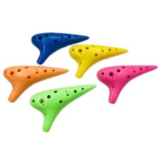 (老羊樂器店) 12孔 C調 塑膠陶笛 奧福樂器, 粉紅色,中音, 1個