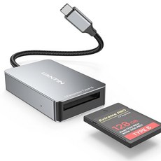 UANTIN CFexpress B 타입 카드 리더기 USB C 3.2 Gen 2 10Gbps [알루미늄 쉘 및 나일론 브레이드] 고속 CF expree 어댑터 윈도우/맥/리눅스, UANTIN CFexpress B 타입 카드 리더기 U