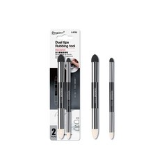 喬爾喬內 油畫揉擦筆 素描紙擦筆 揉擦筆 紙擦筆 3支套裝組 油畫棒棒擦 雙頭揉擦筆 美術用品, 1個, 4#G-RT02銀色