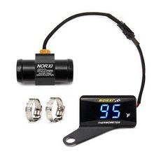 오토바이 수온 게이지 어댑터 센서 디지털 화씨 계량기 미니, 1개, 17. Blue-22mm-left