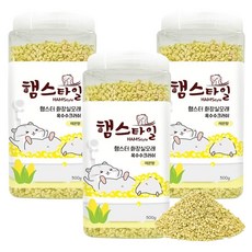 햄스타일 햄스터 화장실모래 옥수수크러쉬 레몬향 500g, 3개