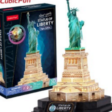 led 입체 퍼즐 조립 건축물 조명 3d 입체 퍼즐 모형 인테리어 조립식 탁상 뉴욕 키트 건물 취미 실내 생활