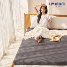 리브맘 허리엔 3단 접이식 탄탄 매트리스 토퍼, 차콜, 8cm