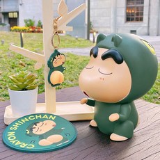 蠟筆小新 屁屁怪獸裝 造型存錢筒 公仔擺飾, 1個, 隔熱杯墊
