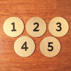 [코인포토] 골드 실버 테이블 번호 5개 1세트 - 사물함 번호판 락카 번호표 식당 번호 스티커, 골드(금색), 원형, 6~10