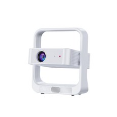 Lumixia 빔프로젝터 빔 캠핑용 휴대용 미니빔 빔프로잭터 빔프로젝트, 720P 안드로이드, 화이트 해외 버전 유럽 표준, 기본 색상