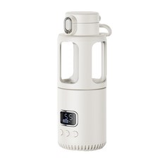 數顯無線加熱恆溫杯 調奶器 電熱水杯 泡奶神器 便攜式電熱水杯, 玻璃款【10000mAh電量】, 玻璃款【10000mAh電量】