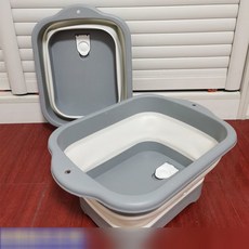 DZER 애완동물 접이식 목욕통 공간 절약 실용적인 디자인, 1개, 灰白【折叠排水】5斤内小猫