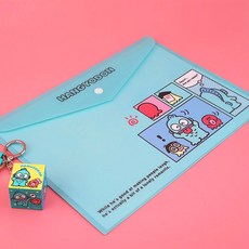 산리오 파일 홀더 케이스 똑딱이 화일, 1개, 한교동