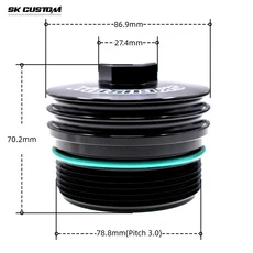 호환 SK 커스텀 단조 알루미늄 오일 필터 메르세데스 벤츠 A160 B180 C200 E300 GLC 250 SLK260 M270 M274, 01 black