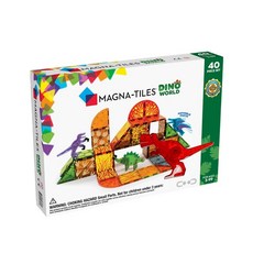 MAGNA-TILES 磁力積木恐龍世界40片組，激發無限想像力與創造力, 多色, 1套