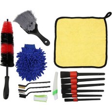 15개 차량 청소 키트 내부 및 외부 사용을 위한 디테일 브러시 세트 유연한 스크래치 - 자동차 트럭 오토바이용 내구성 있는 플라스틱 손잡이가 무료, 15개 차량 청소 키트 내부 및 외부 사용을 위한 디테