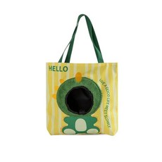 애완동물 핸드백 통기성 고양이 이동 가방 휴대용 캔버스 강아지 여행 구멍 만화 휴대 산책용, 1개, 4. Style D