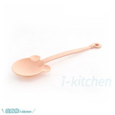 愛廚房 熊熊湯匙(單色50入) 馬卡龍色系 烘焙甜點匙/免洗餐具, 1個, 粉紅色,分裝50入
