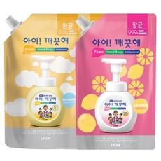 CJ라이온 아이깨끗해 핸드워시 리필 600ml 레몬향 (8개입), 박스 (8개입), 8개입