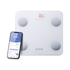 CAS 스마트 체지방 측정기 BFA-S16, 1개, 화이트, BFAS16