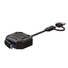 PZOZ 2in1 멀티 디스플레이 C to C타입 & L타입 PD 고속충전 릴케이블 호환 아이폰17/16/15/14, 1개, 블랙 C-C타입, 1.2m