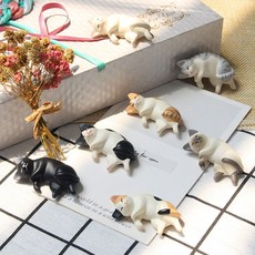 잠자는 고양이 마그네틱 냉장고 자석 7종 중 택1, 검은고양이 자석F