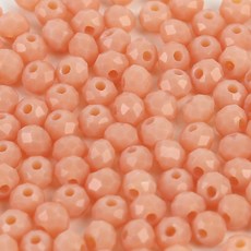 크리스탈 유리 론델컷 론델 비즈 2mm 불투명, 1세트, F0232. 아프리콧