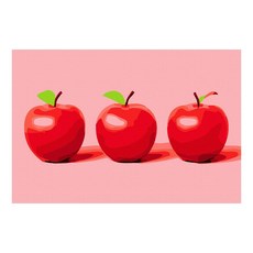 플레이어바웃 DIY 명화그리기 세트 유화 10 x 15 cm, 홍사과 (AX384), 1개
