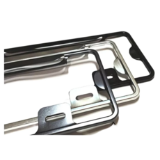 瘋馬車舖 汽車新式七碼車牌框 合金大牌框 附贈同色合金螺絲 板橋現貨, 1個, 黑色, 黑色