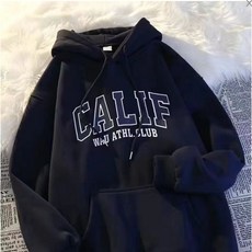 字母印花連帽衛衣 男女款韓版寬鬆加絨衛衣