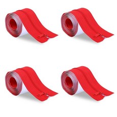 온실 및 재배실용 튼튼한 2.1m(7피트) x 7.6cm(3인치) 지퍼 테이프 - 먼지 보호 및 억제 - 레드