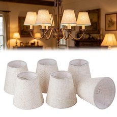 NICENEEDED 6 PCS Small Lamp Shades Clip On Bulb Fabric Shade Chandeliers Wall and Floor Lamps Be, NICENEEDED 6 PCS Small Lamp Sh